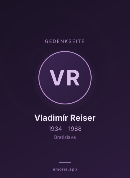 Gedenkportrait von Vladimír Reiser