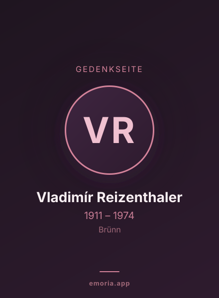 Gedenkportrait von Vladimír Reizenthaler