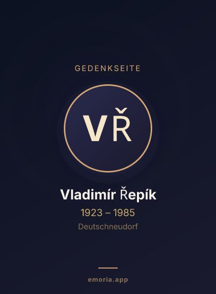 Gedenkportrait von Vladimír Řepík