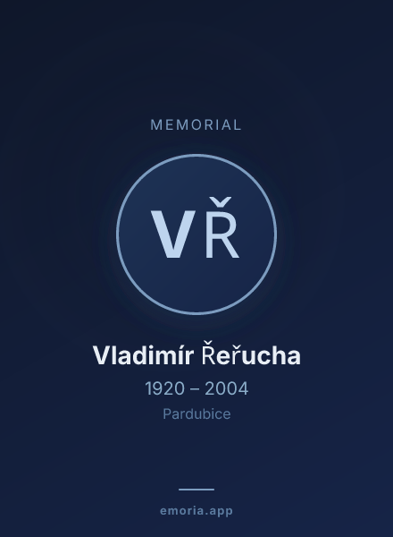 Memorial portrait of Vladimír Řeřucha