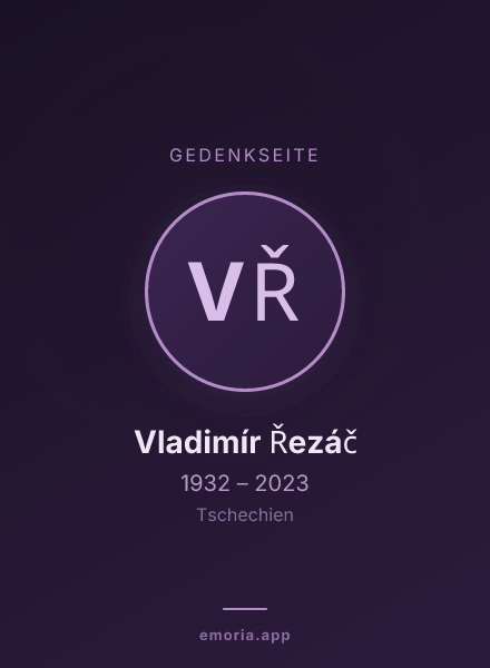 Gedenkportrait von Vladimír Řezáč