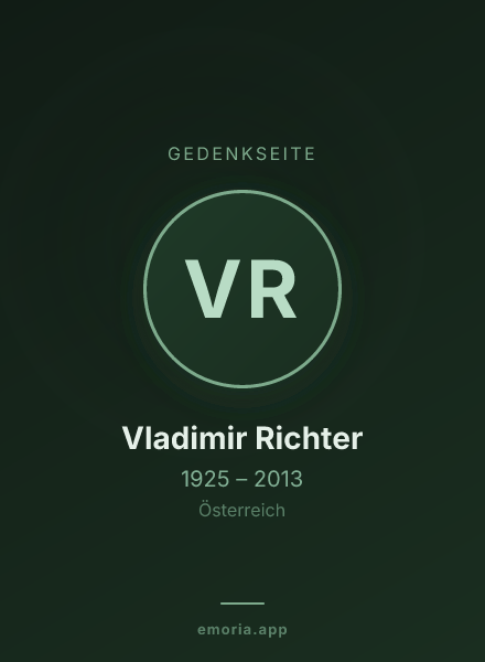 Gedenkportrait von Vladimir Richter