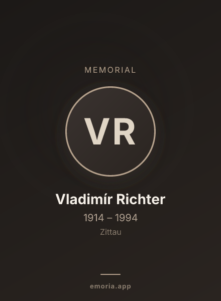 Memorial portrait of Vladimír Richter