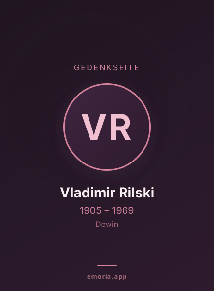 Gedenkportrait von Vladimir Rilski