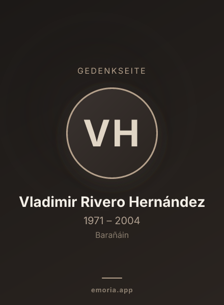 Gedenkportrait von Vladimir Rivero Hernández