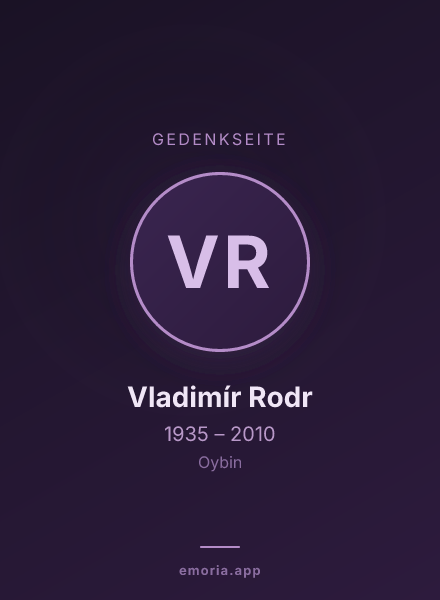 Gedenkportrait von Vladimír Rodr