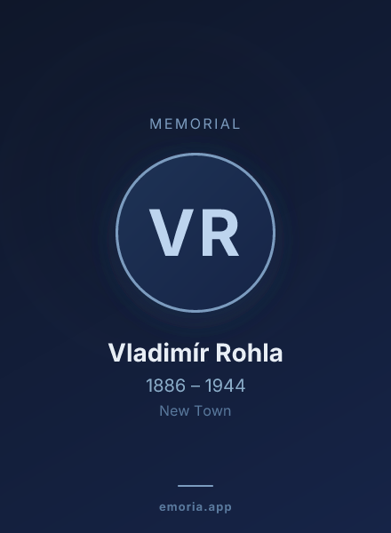 Memorial portrait of Vladimír Rohla