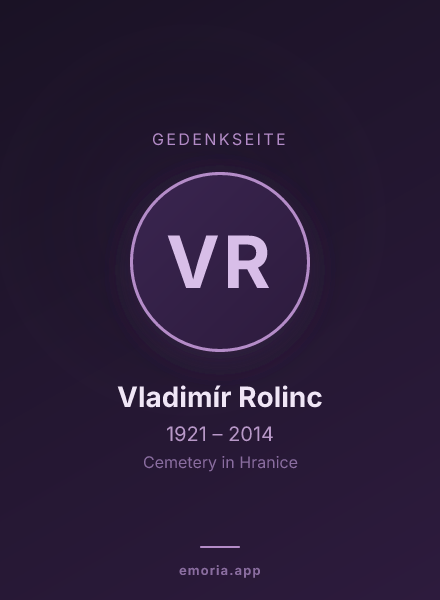 Gedenkportrait von Vladimír Rolinc