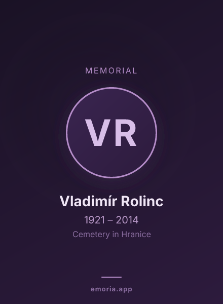 Memorial portrait of Vladimír Rolinc