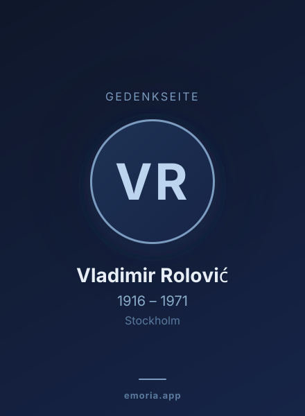 Gedenkportrait von Vladimir Rolović