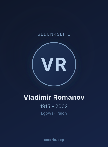 Gedenkportrait von Vladimir Romanov