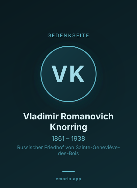 Gedenkportrait von Vladimir Romanovich Knorring