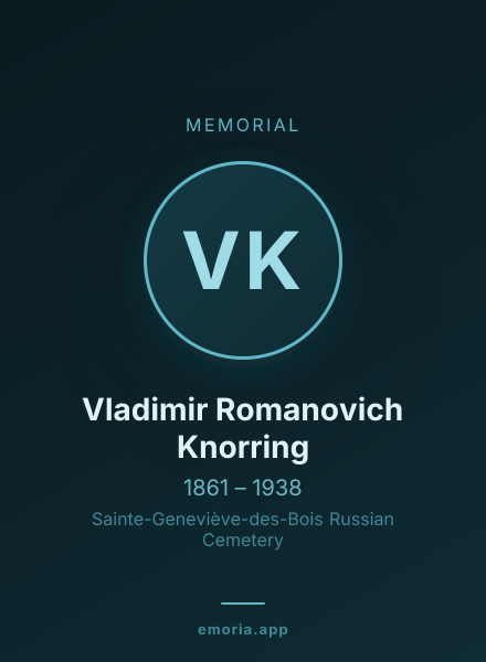 Memorial portrait of Vladimir Romanovich Knorring