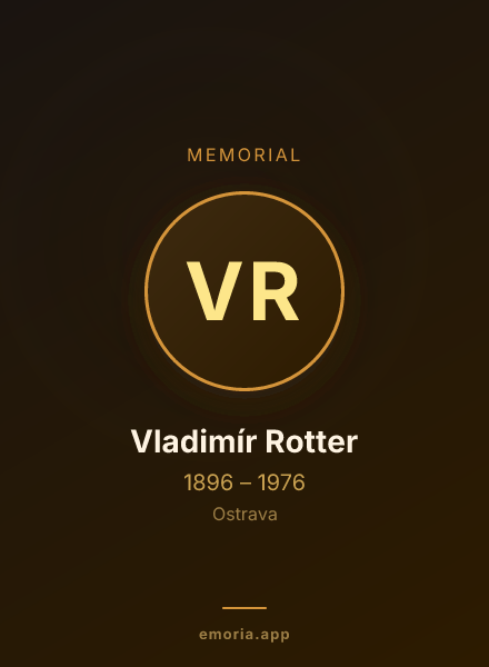 Memorial portrait of Vladimír Rotter