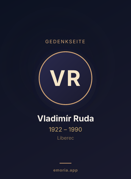 Gedenkportrait von Vladimír Ruda
