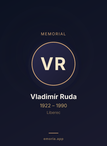 Memorial portrait of Vladimír Ruda