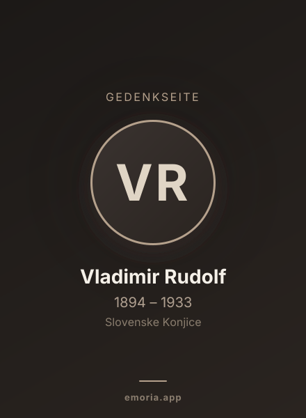 Gedenkportrait von Vladimir Rudolf