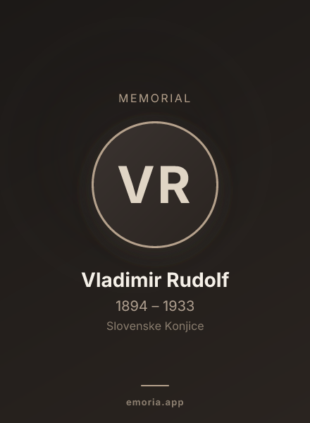 Memorial portrait of Vladimir Rudolf