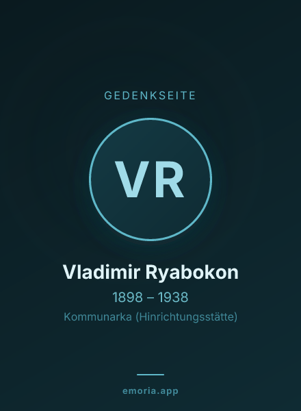Gedenkportrait von Vladimir Ryabokon