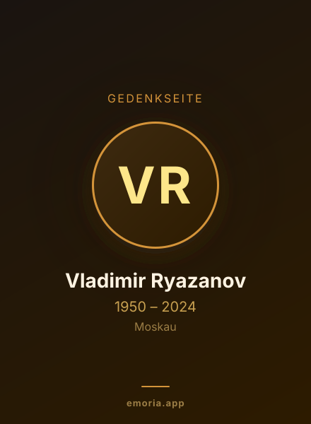 Gedenkportrait von Vladimir Ryazanov