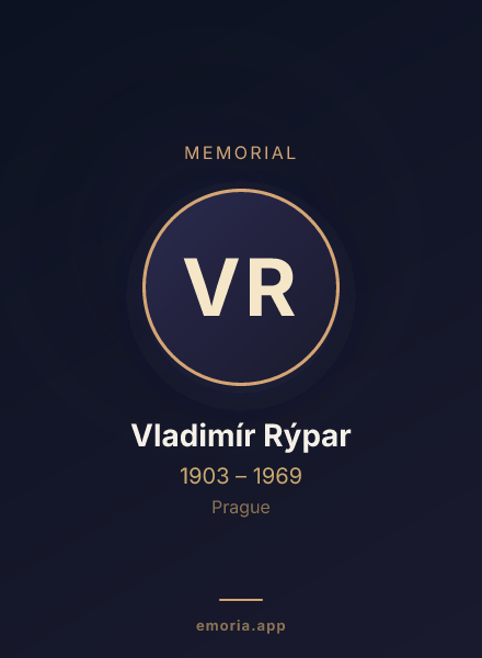 Memorial portrait of Vladimír Rýpar