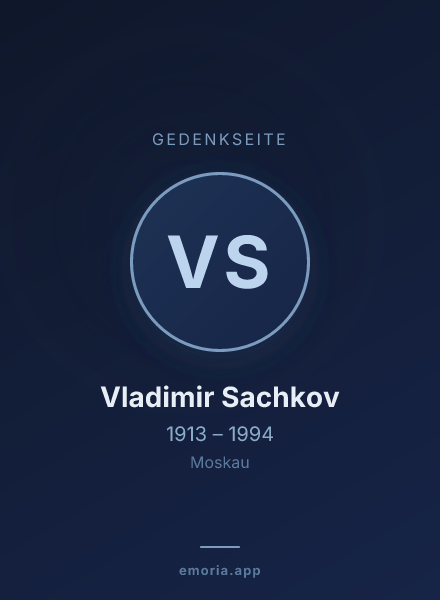 Gedenkportrait von Vladimir Sachkov