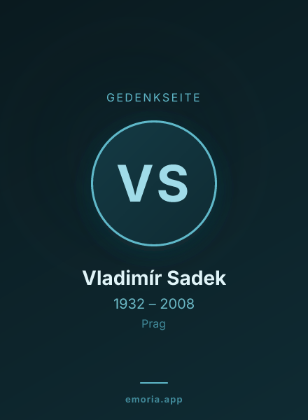 Gedenkportrait von Vladimír Sadek