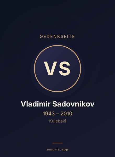 Gedenkportrait von Vladimir Sadovnikov
