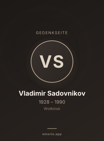 Gedenkportrait von Vladimir Sadovnikov