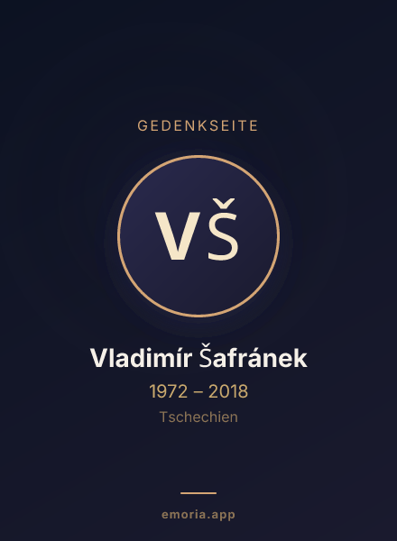 Gedenkportrait von Vladimír Šafránek