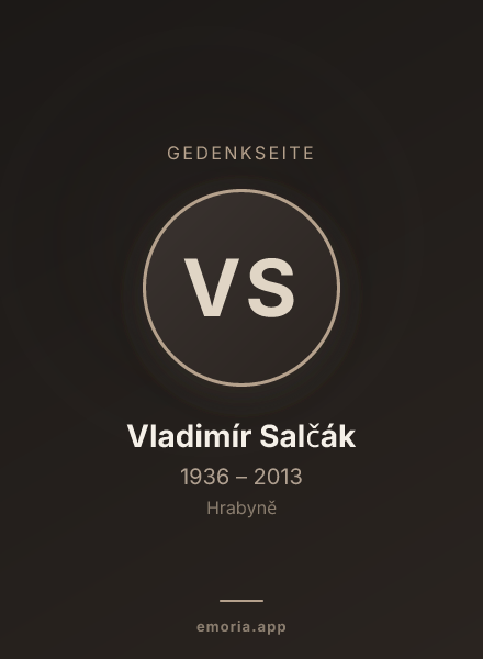 Gedenkportrait von Vladimír Salčák