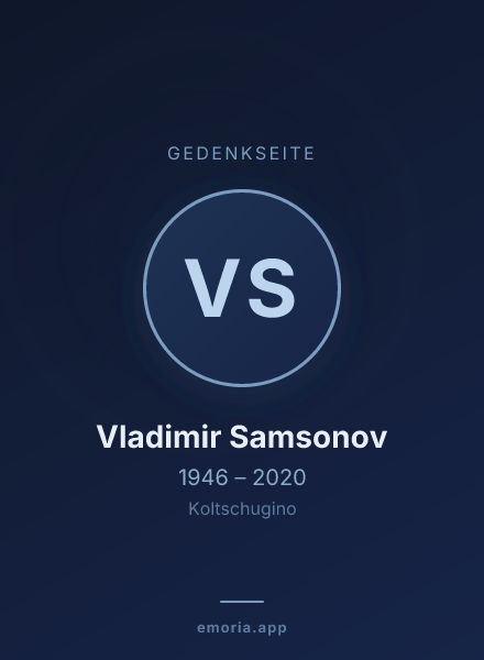 Gedenkportrait von Vladimir Samsonov
