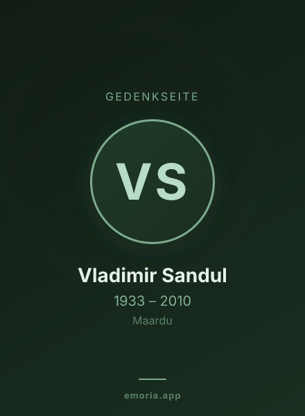 Gedenkportrait von Vladimir Sandul