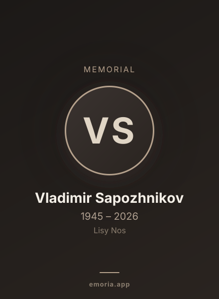 Memorial portrait of Vladimir Sapozhnikov