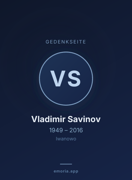 Gedenkportrait von Vladimir Savinov