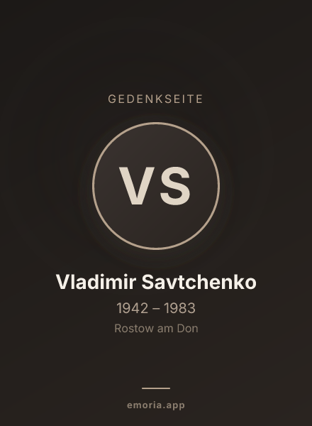 Gedenkportrait von Vladimir Savtchenko