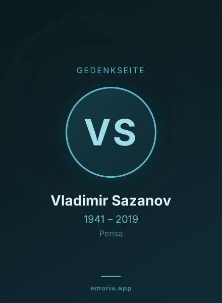 Gedenkportrait von Vladimir Sazanov