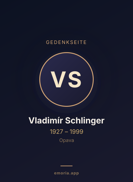 Gedenkportrait von Vladimír Schlinger