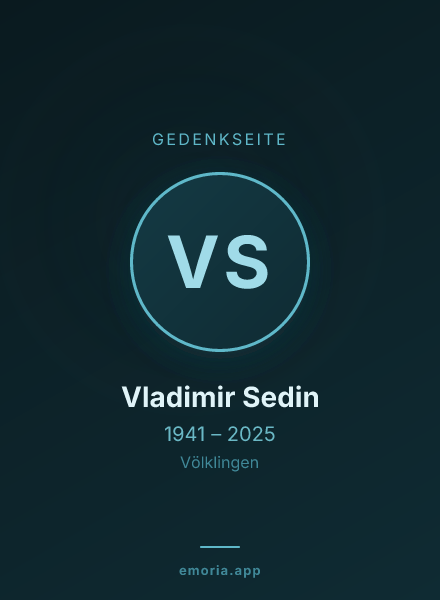 Gedenkportrait von Vladimir Sedin