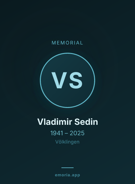 Memorial portrait of Vladimir Sedin