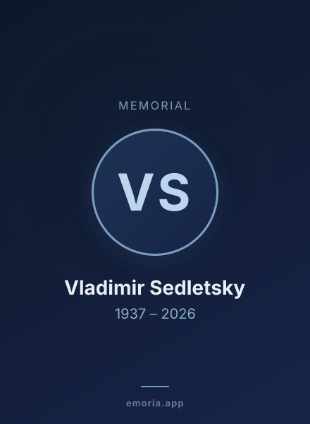 Memorial portrait of Vladimir Sedletsky