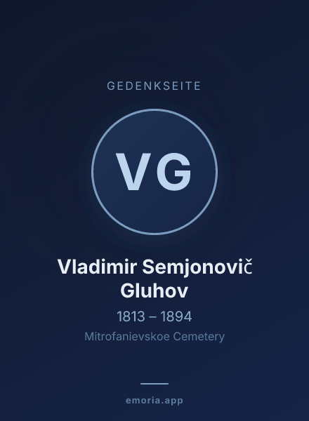 Gedenkportrait von Vladimir Semjonovič Gluhov