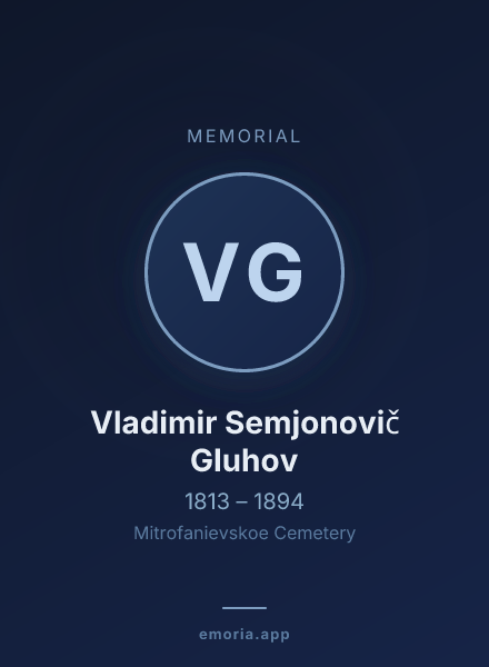 Memorial portrait of Vladimir Semjonovič Gluhov