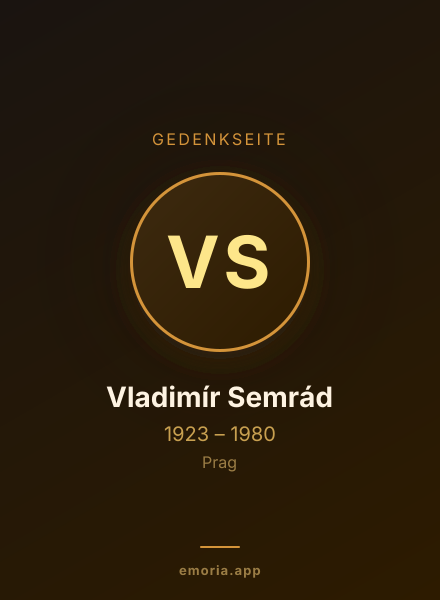 Gedenkportrait von Vladimír Semrád