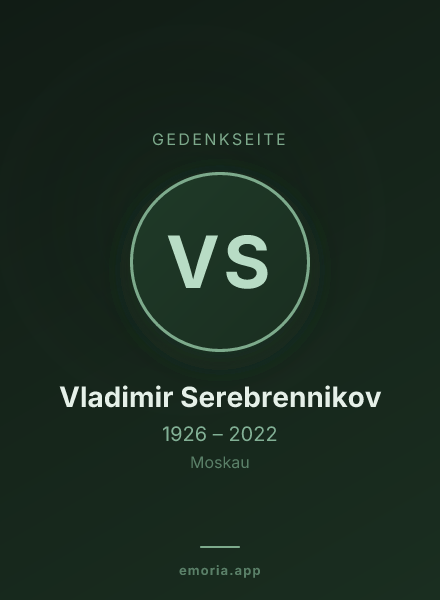 Gedenkportrait von Vladimir Serebrennikov