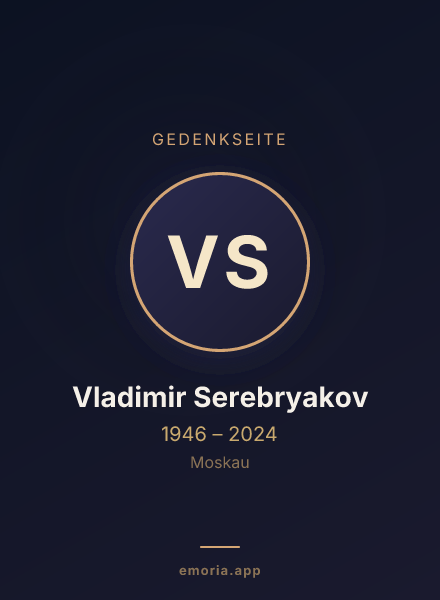 Gedenkportrait von Vladimir Serebryakov