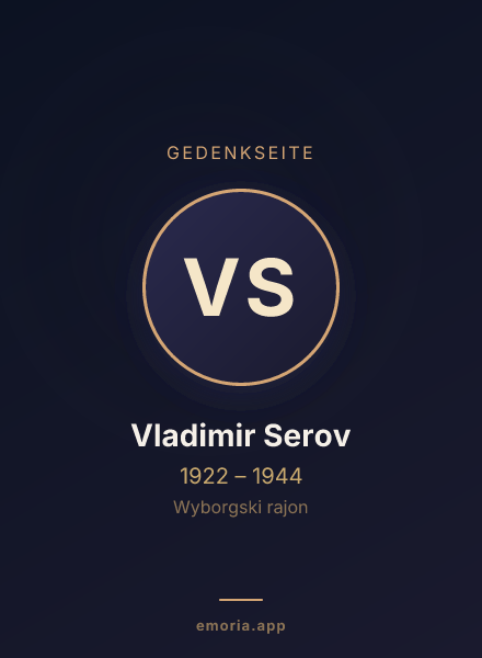 Gedenkportrait von Vladimir Serov