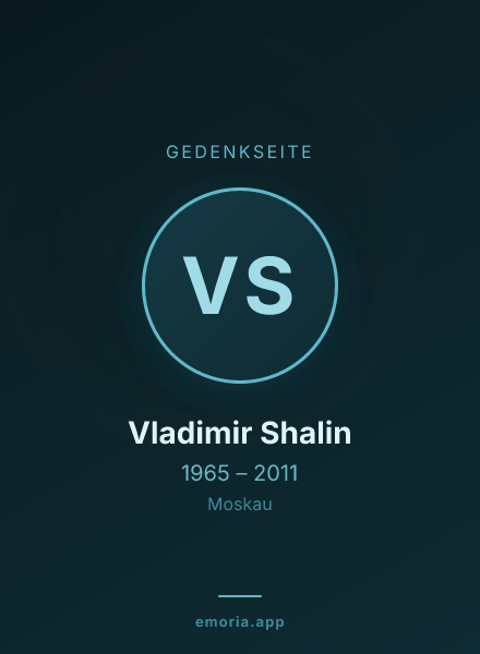 Gedenkportrait von Vladimir Shalin