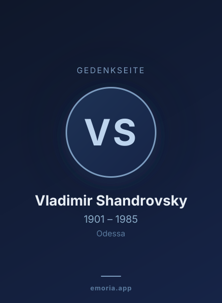 Gedenkportrait von Vladimir Shandrovsky