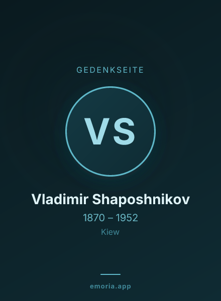 Gedenkportrait von Vladimir Shaposhnikov